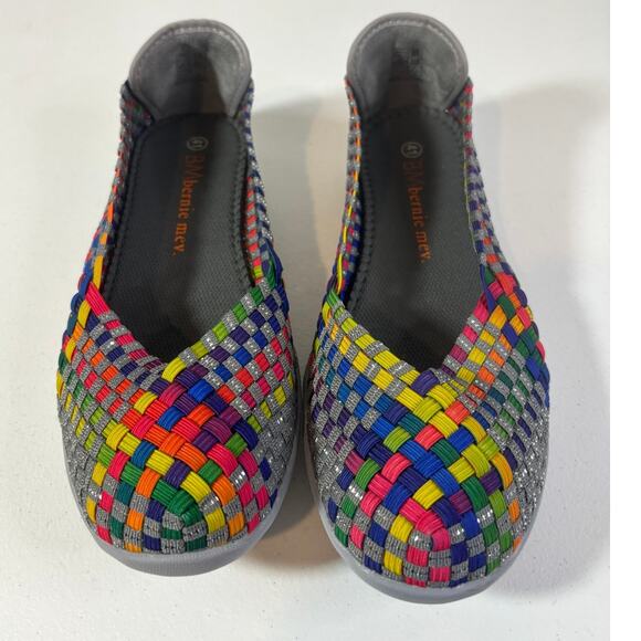 Bernie Mev Womens US Size 10 (EU 41) Catwalk Colorful Slip-On Woven Ballet Flats - Picture 2 of 7